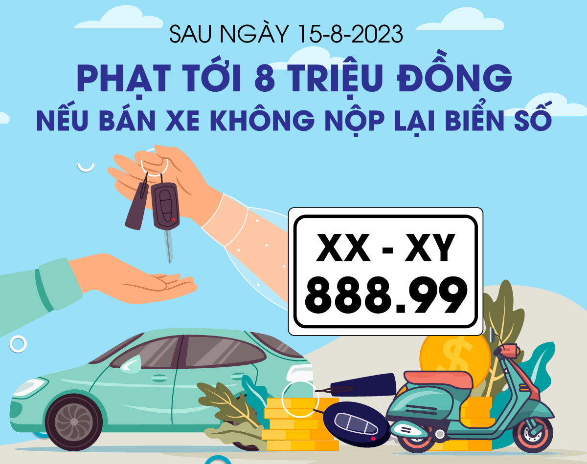 Bán xe không nộp lại biển số xe sẽ bị phạt bao nhiêu tiền?